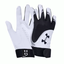 Under Armour Radar Fastpitch Batting Gloves - White/Black