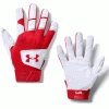 Under Armour Radar Fastpitch Batting Gloves - White/Red 1 Under Armour Radar Fastpitch Batting Gloves - White/Red