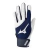 Mizuno MVP Batting Gloves - White/Navy 1 Mizuno MVP Batting Gloves - White/Navy