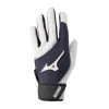 Mizuno MVP Batting Gloves - White/Grey 2 Mizuno MVP Batting Gloves - White/Grey