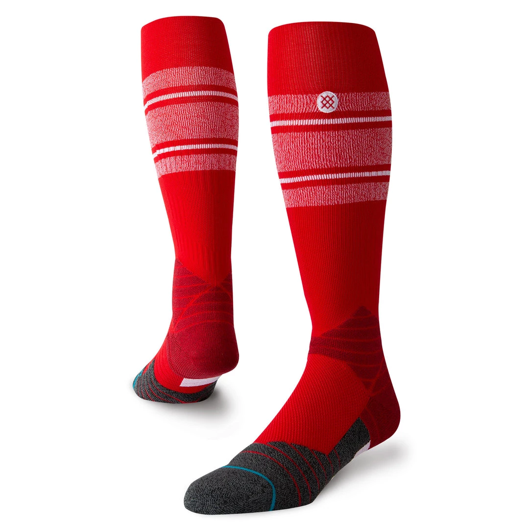 Stance Socks Stance Diamond Pro Stripe OTC Sock (Red/White) 3 Stance Socks Stance Diamond Pro Stripe OTC Sock (Red/White)